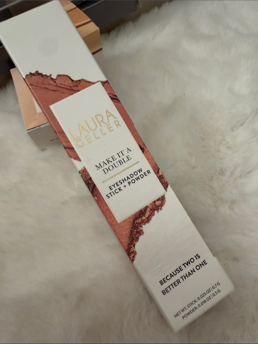 Laura Geller Make It A Double Eyeshadow Stick + Powder whiskey NEW